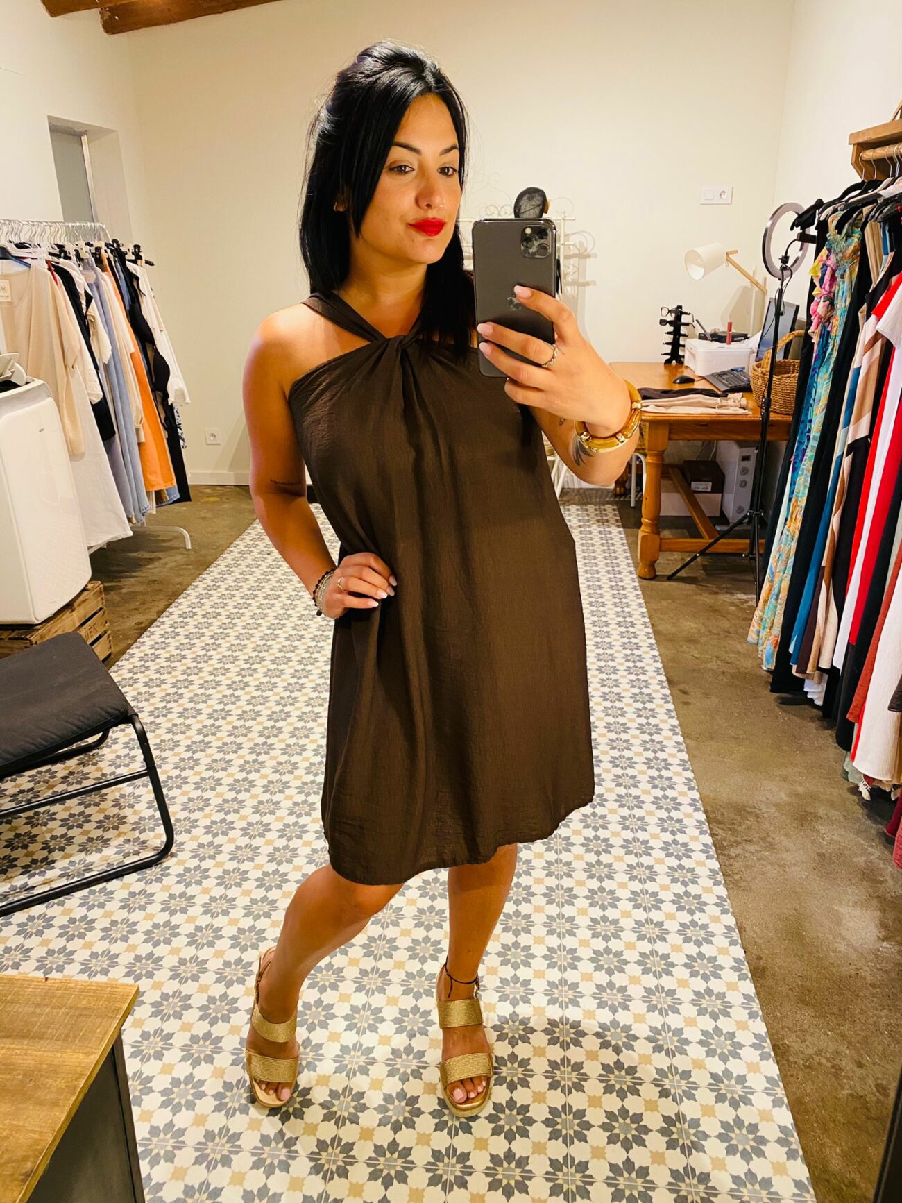 Vestido Marrón