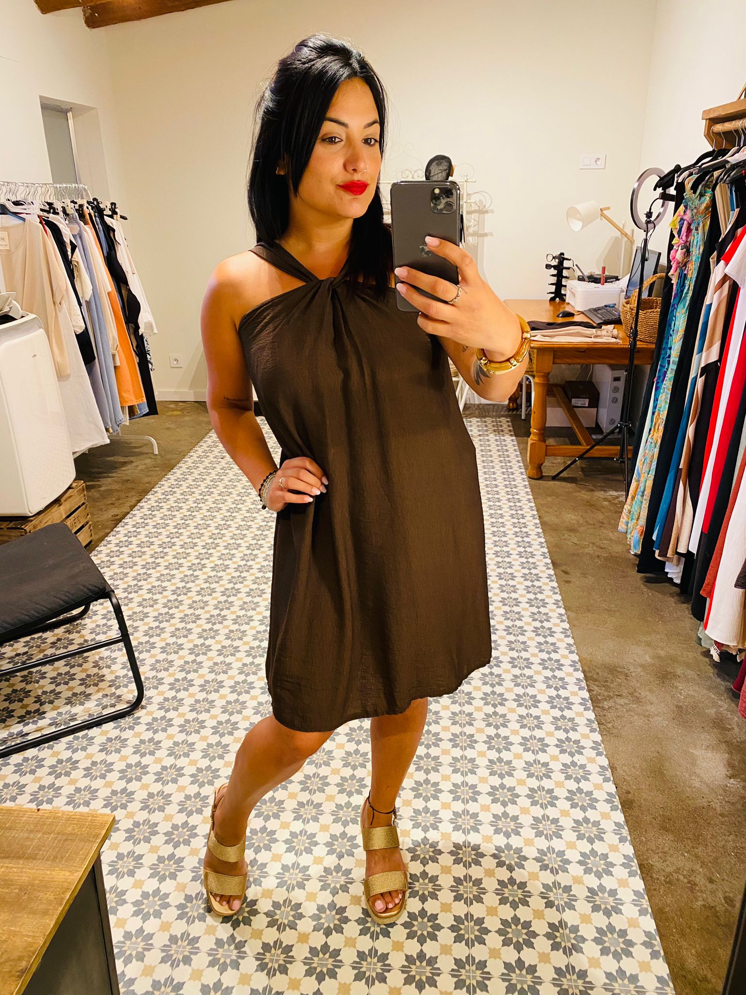 Vestido Marrón